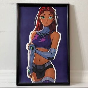 Teen Titans Starfire pinup girl art Poster